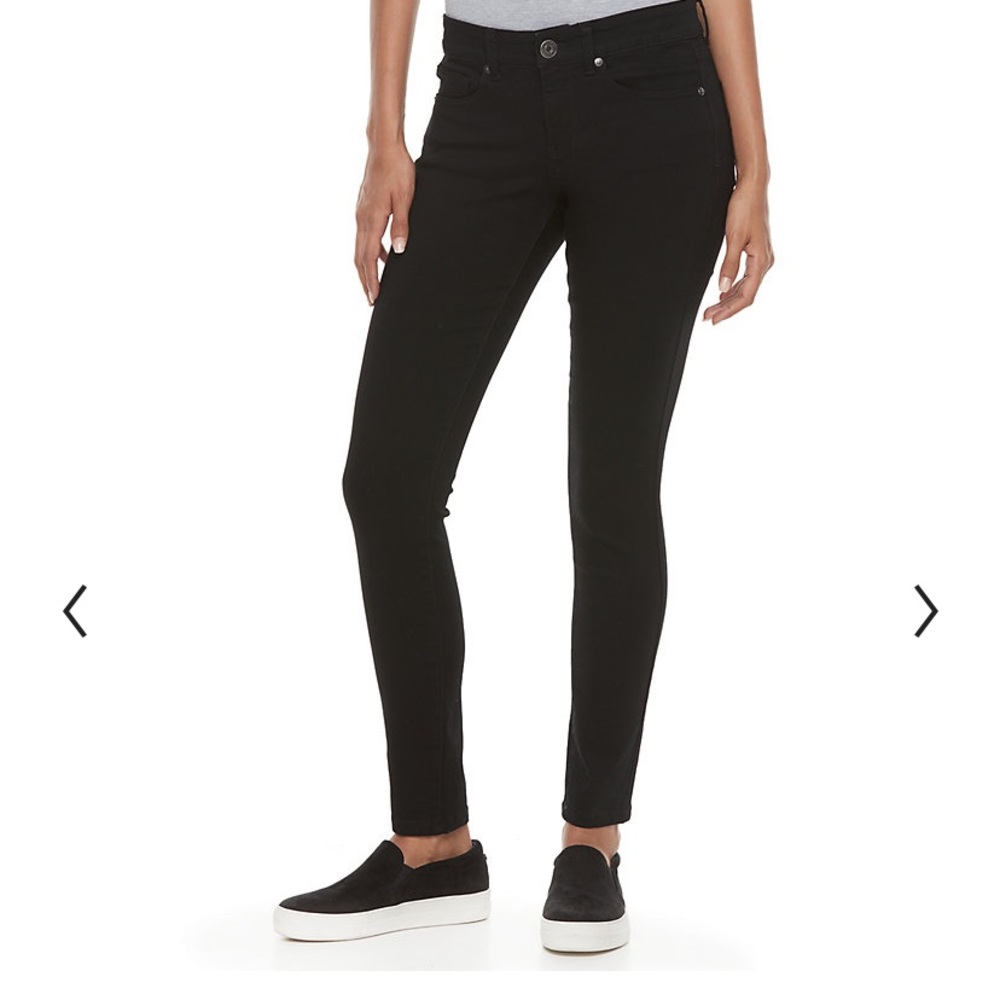 Kohls Junior So Black Skinny Jeans in Size 5R
